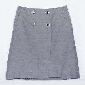 The Limited Nautical Button Front Faux wrap Striped Fisherman Core Mini Skirt 2